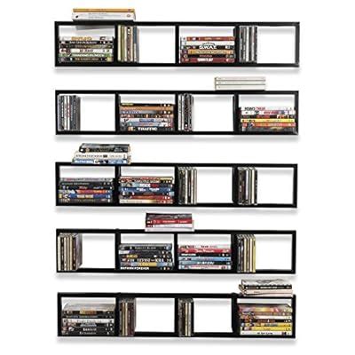 Buy YouHaveSpace Black Floating Shelves for Wall, 34 Inch Video Games ...