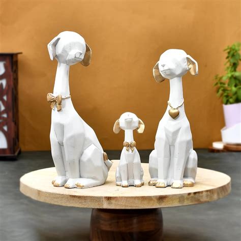 Buy Craft Junction Dog Family Sculpture for Home Decor Showpiece ...