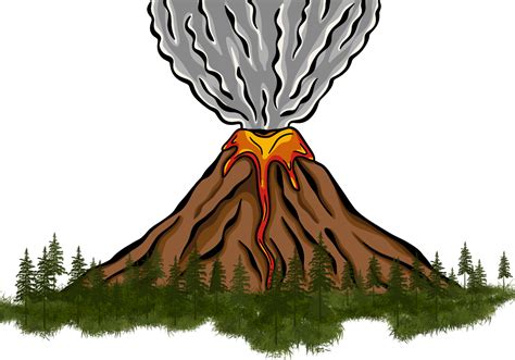 Volcano Outline Anatomy Of A Volcano Volcanoes, Craters & Lava Flows