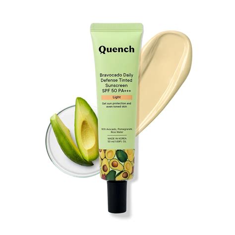 Quench Daily Defense Tinted Sunscreen SPF 50 PA+++ for Glowing Skin ...