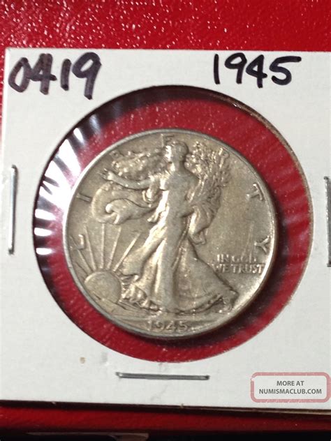 0419 :: 1945 - P Silver Walking Liberty Half Dollar Coin :: Numicorp
