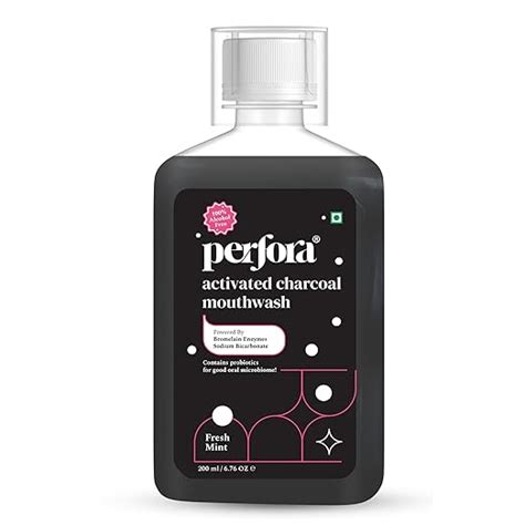 Buy Perfora Activated Charcoal Teeth Whitening Mouthwash | Alcohol Free ...