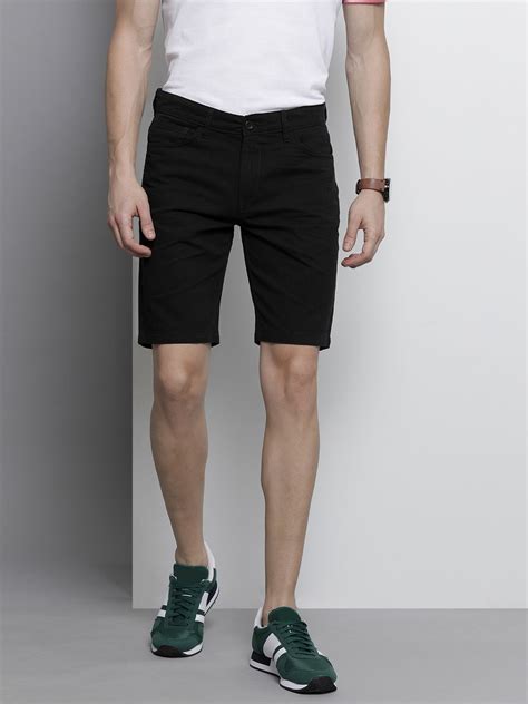 The Indian Garage Co Men Black Slim Fit Chino Shorts - Price History