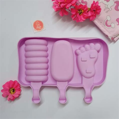 Foot Oval Spiral Silicone Popsicle Mould