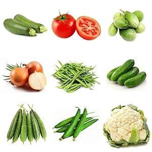 Combo of 9 Vegetables Seeds - Cluster Beans, Tomato, Ridge Gourd ...