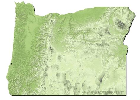 Oregon Maps With Mountain Ranges