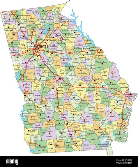 South Georgia County Map Printable