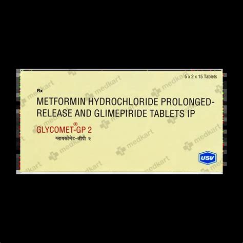 GLYCOMET GP 2MG TABLET 15'S Price, Uses, Side Effects & Substitutes ...