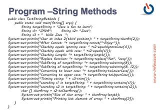 Image result for String Handling in Java Sniped Simple