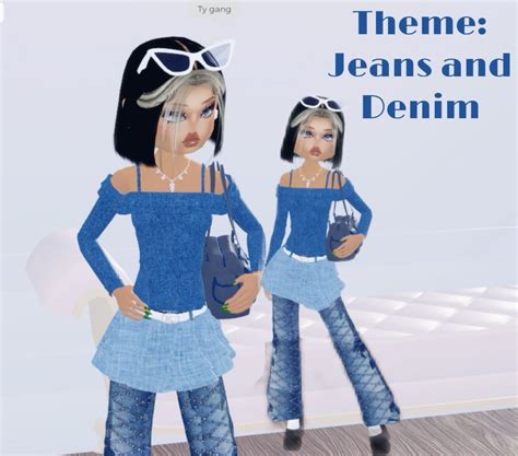 Dress To Impress DTI Roblox Theme Jeans and Denim | Dress to impress ...