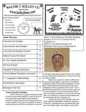 Fillable Online Letter from the President Inside This Issue Letter from ...