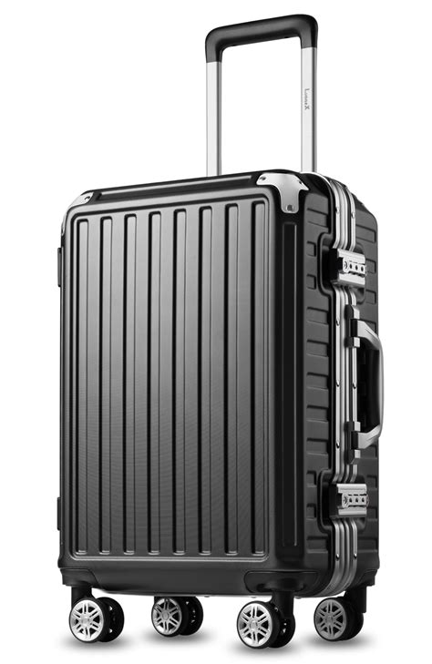 Buy LUGGEXCarry On Luggage with Aluminum Frame, Polycarbonate ...