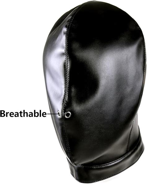 Buy All-inclusive Leather Head Hood Adult Restraints Hood Mask Nose ...
