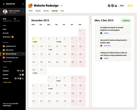 Image result for Project Management List Software UI