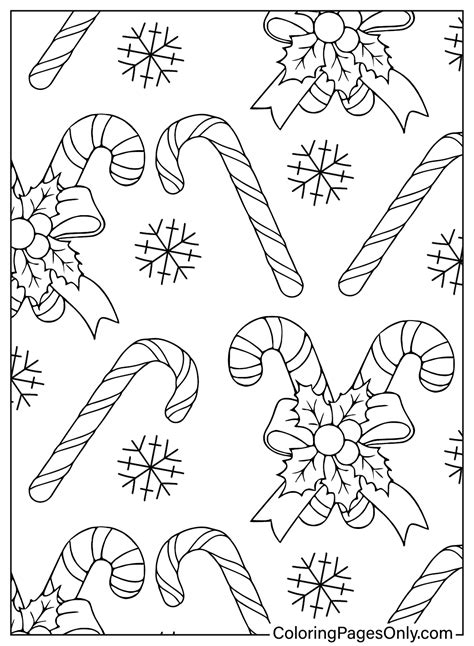 77 Christmas Candy Cane Coloring Pages - ColoringPagesOnly.com