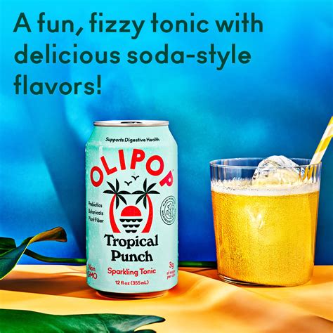 Snapklik.com : OLIPOP Prebiotic Soda Pop, Tropical Punch, Prebiotics ...