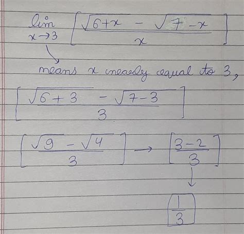 Evaluate : [tex] \bigstar \: \: \rm{\displaystyle \lim_{ \rm x \to 3 ...