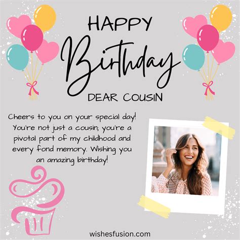 Birthday Wishes For Cousin Female - Jenny Printable