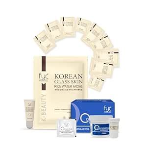 FYC Professional Korean Glass Skin Rice Water 9-Step Facial Kit with ...