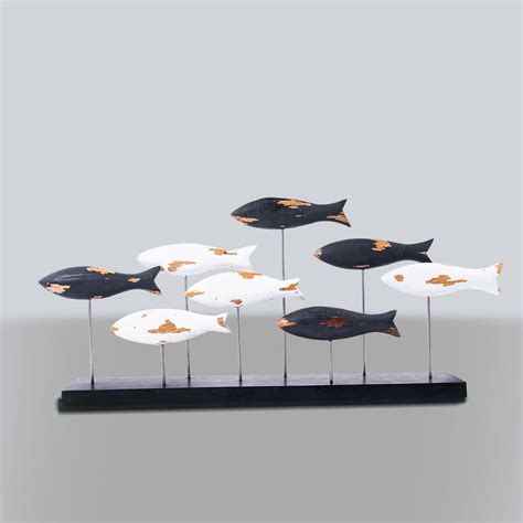 Black & White Sardines Table Accent