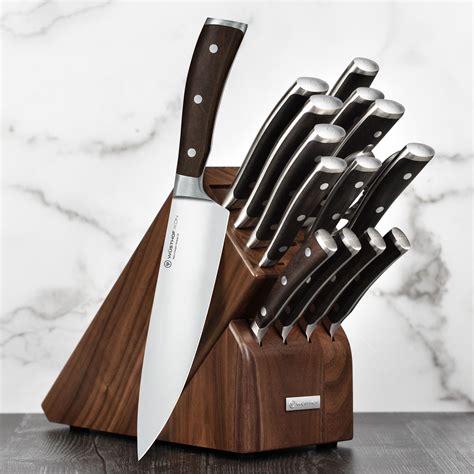 Wusthof Ikon Knife Block Set - 16 Piece - Blackwood – Cutlery and More