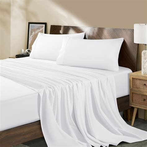 Amazon.com: Shilucheng 100% Egyptian Cotton Queen Size Sheets Set ...