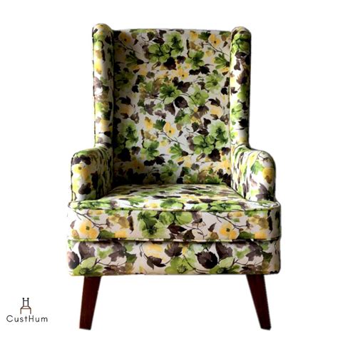 Mirkwood - Upholstered Solid Wood Wingback Chair – CustHum
