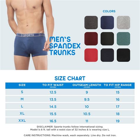 Everyday Comfort: Sporto Men's Spandex Square Trunks Pack of 3