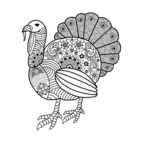 Turkey Coloring Pages Adult