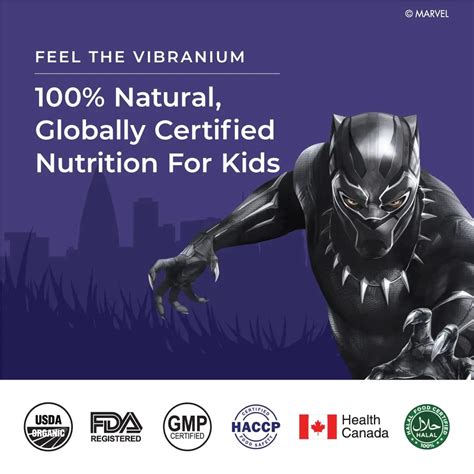 Wellbeing Nutrition Marvel Black Panther Melts into advanced Immunity ...