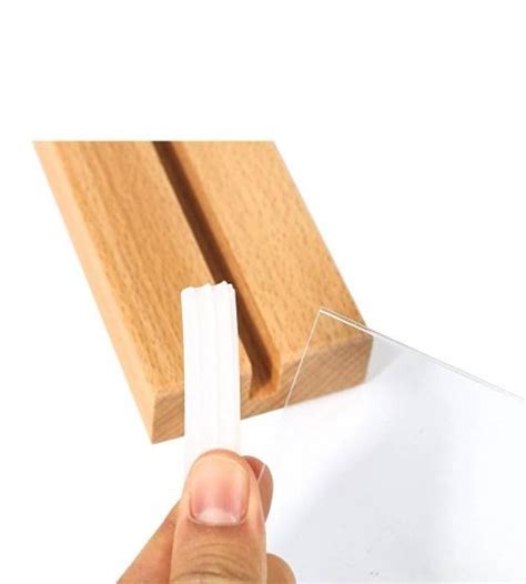 Tanjashop.com - Porte menu de table en plexiglas avec base en bois Format