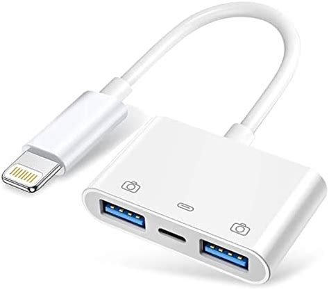 Apple Lightning to USB Camera Adapter with Charging Port, USB 3.0 OTG ...