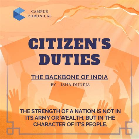 Citizen's Duties: The Backbone of India - Campus Chronicle