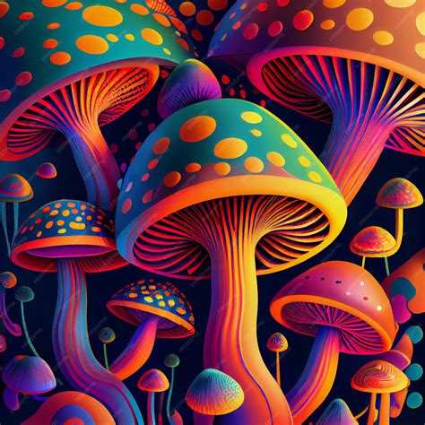 Psychedelic Mushroom Wallpaper