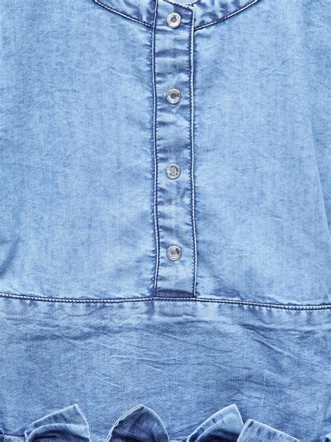 Girls Denim smocked waist and bow Dress – Stylestone