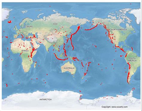 World Volcanoes Map - Volcano Finder