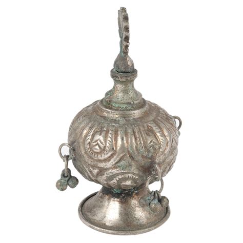 Kashmiri Brass Surma Dani In Silver Finish