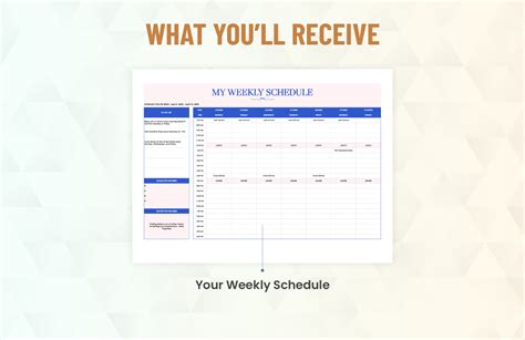 Image result for Excel Weekly Schedule Printable