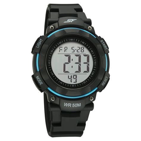 Buy Online SF Digitals Digital Dial Black Strap Watch For Men ...