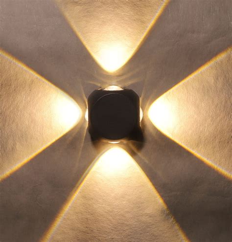 FILLISKA® LED Wall Light 4 Way Splitter, Warm White, IP-65 Rainproof ...