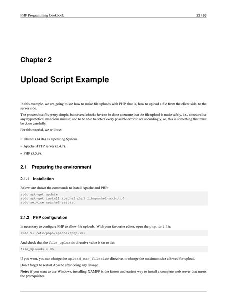 PHP Programming 2 - Chapter 2 Upload Script Example In this example, we ...