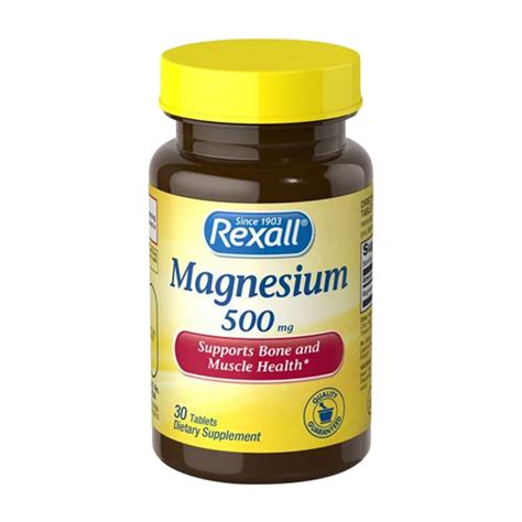 Buy Rexall Magnesium 500 mg Tablets, 30 ct from Dollar General - Instore