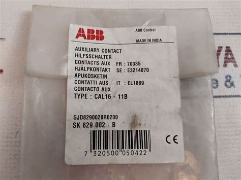 ABB Cal 16-11B Auxiliary Contact SK 829 002-B – Aeliya Marine Tech®