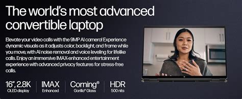 HP Spectre x360, Enhanced by AI, Intel Core Ultra 7 155H, 16-inch (40.6 ...