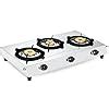 Surya Flame LPG Gas Stove 3 Burner Stainless steel Triplecook Cooktop ...