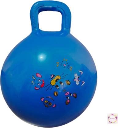 Zest4u Hopper Ball Jumping Jungle faces Theme Blue for kids Inflatable ...