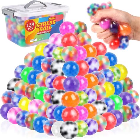 Amazon.com: VISCOO 128 Pack Stress Balls for Adults, Bulk Squishy Ball ...