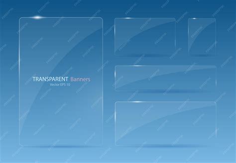 31+ Free Glass Banners 01 Vector Set