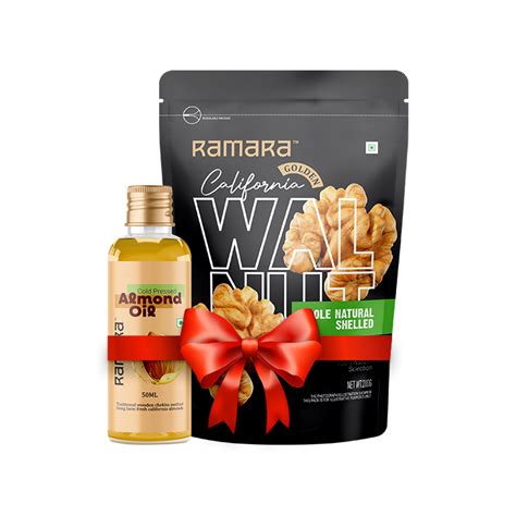 Buy Raw Walnut 200g & Almond Oil 50 Ml - (Pack of 2)