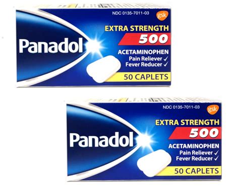 Buy Panadol Extra Strength 500mg Acetaminophen Pain Reliever & Fever ...